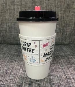 Disposable Coffee Paper Cup Sleeve 12oz Flexo Offset Printing Available