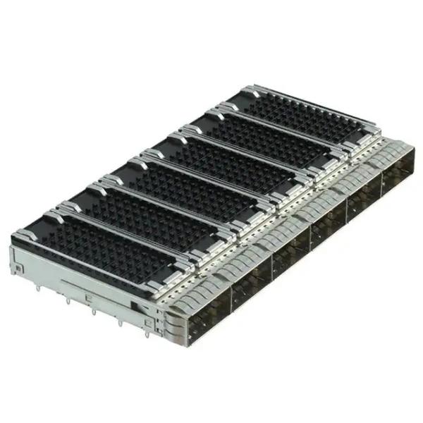 TE 2170707-1 QSFP28 1x6 Cage With Heat Sink 28 Gb/S EMI Springs
