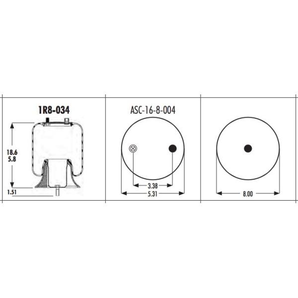 Резиновая весна воздуха 566-16-3-007 1R8-034 Goodyear