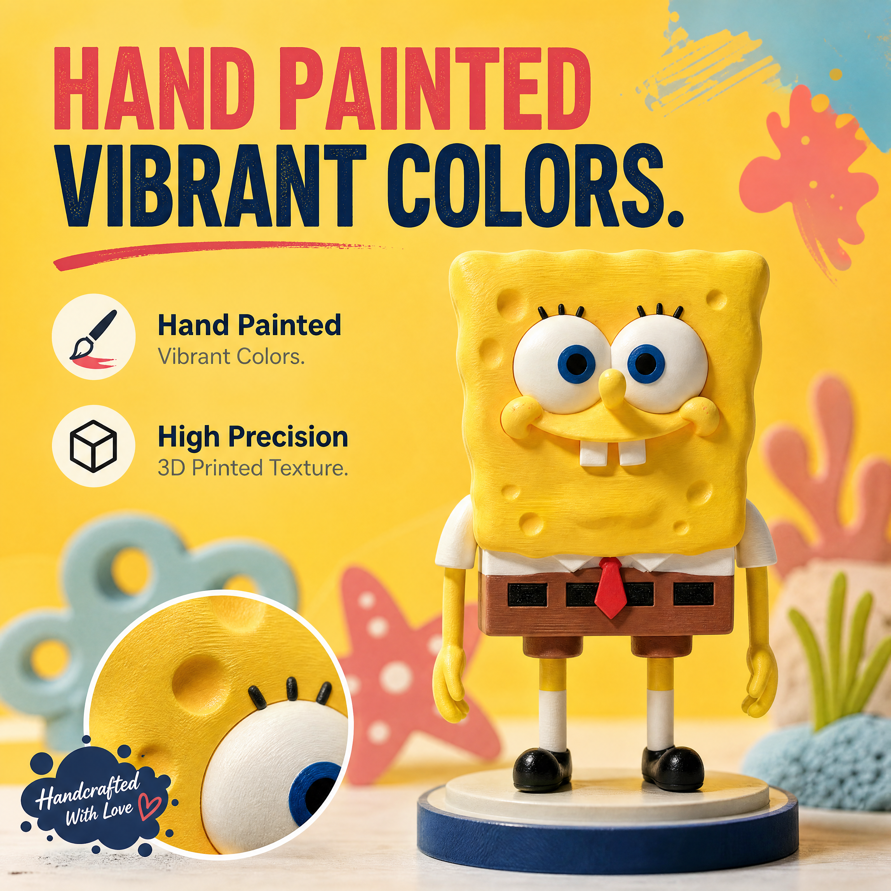 Handpainted Custom 3d Printed Action Figures Spongebob Action Figures