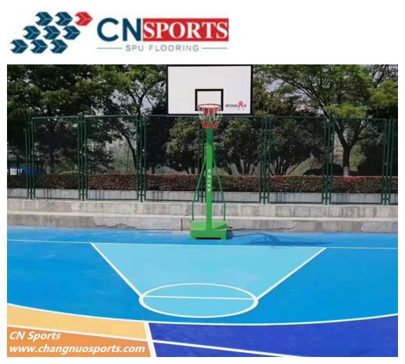 Cushion Rebounce Outdoor Multi Sport Court Silicon Polyurethane