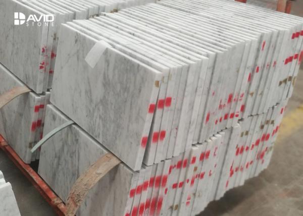 Customized Marble Kitchen Wall Tiles White And Grey Color Wear Resistant