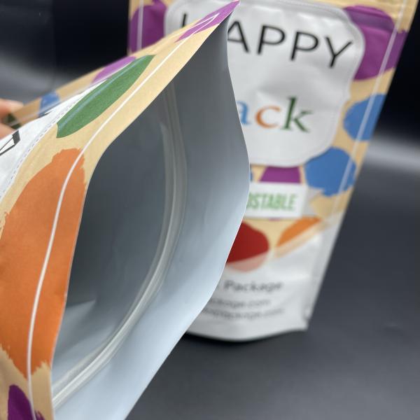 OEM Compostable Packaging Bags Kraft Paper Metal PLA Stand Up Zipper Pouch