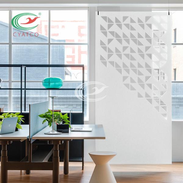 CE Suspended PET Acoustic Panels Room Divider Flameproof Odorless