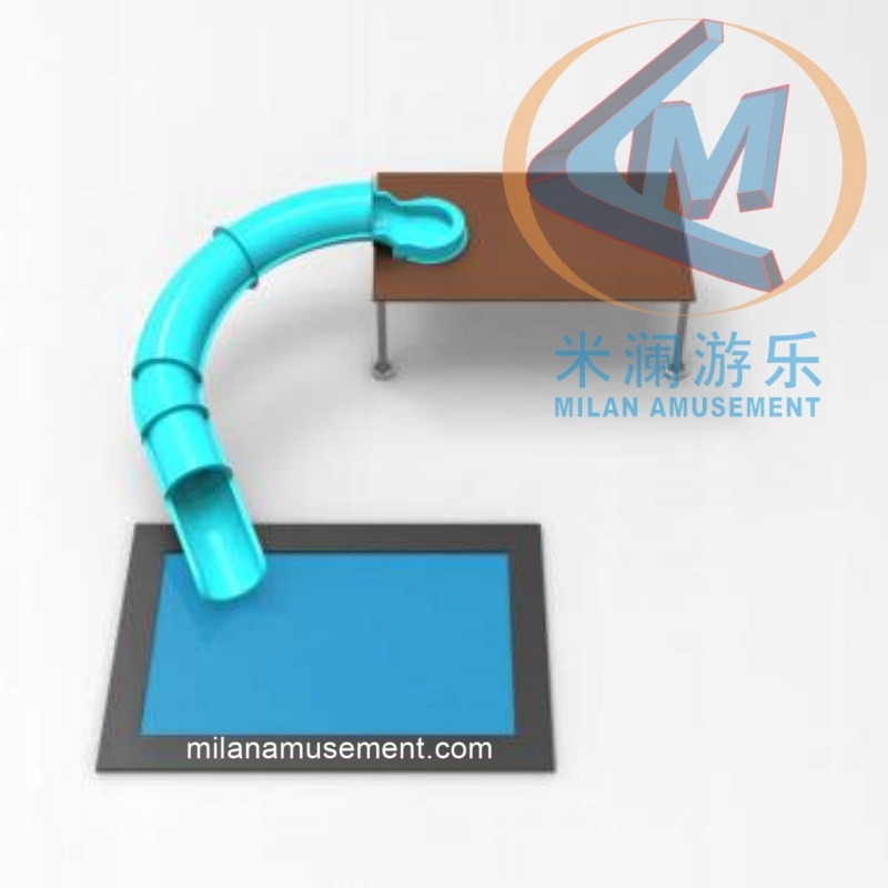 Fully Customized Spiral Water Slide – 10m Curved Slide with 1.7m Platform for Small Pools