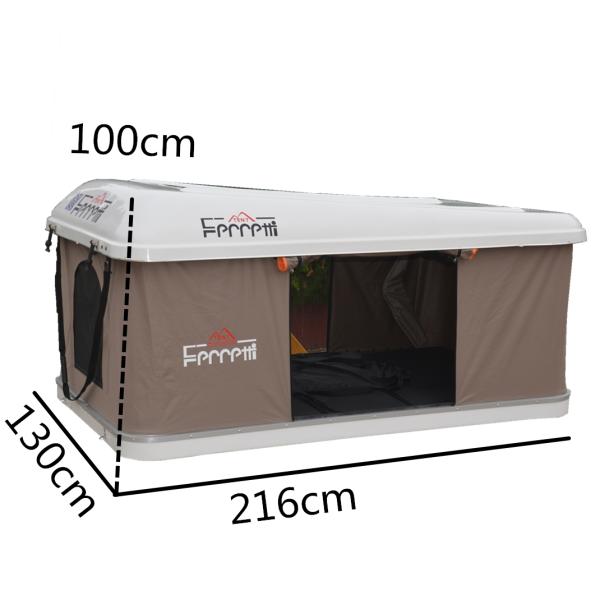 Lightweight One Bedroom Camping Car Rooftop Roof Tent with 45KG Maximum Load Capacity