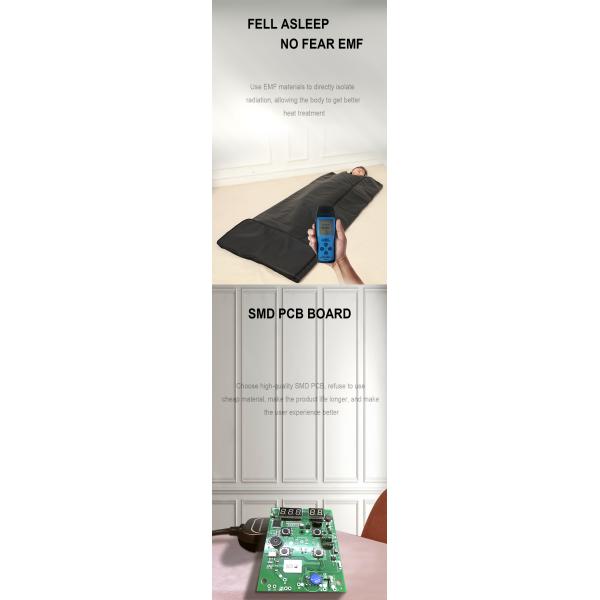 Шелковое одеяло для сауны Оригинальный костюм для похудения Целюлит Дальнее инфракрасное одеяло для постели 600w US Plug