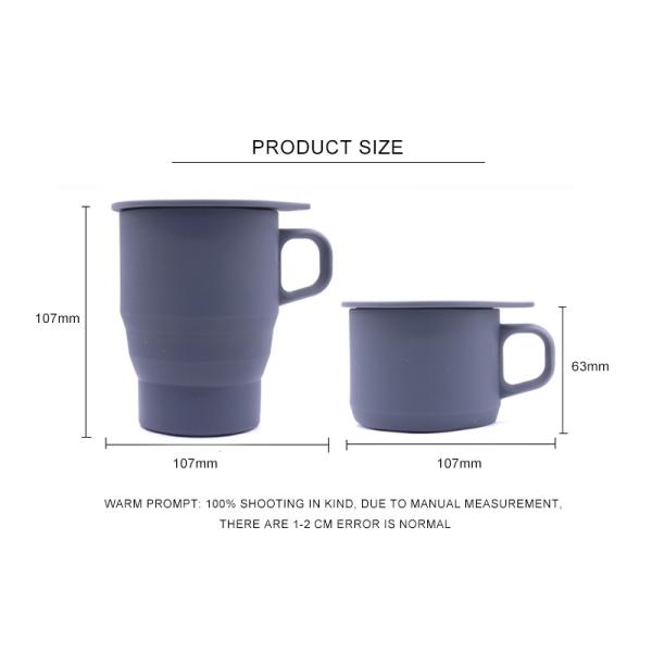 Private Logo 350ML Collapsible Silicone Coffee Cup