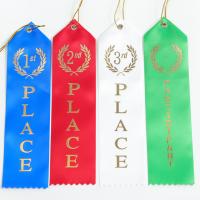 Medalha de Prêmio Verde Azul Faixa Poliéster Satin Faixas de Medalha Personalizadas