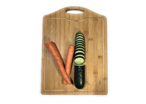 Hot Selling with handle and special shape  Organics 3-Piece, Non-Slip Premium Moso Bamboo Cutting Board Set