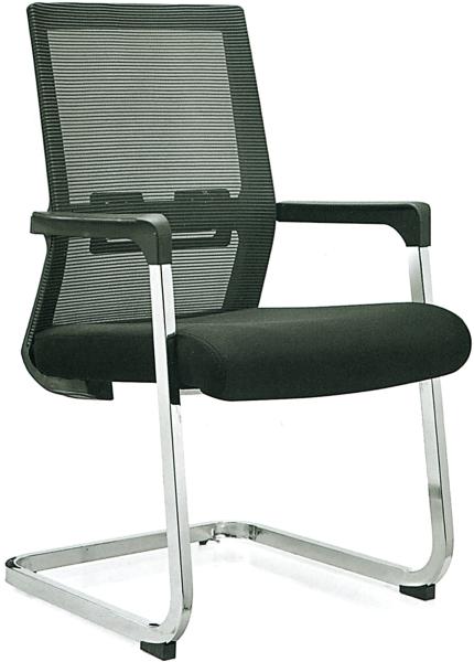 Stationary Black Mesh Office Chair No Wheels For Conference Room Customized