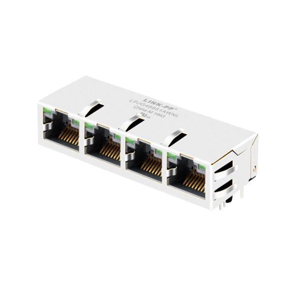 JG0-0026NL 100/1000 Base-T 1x4 Port Industrial Ethernet Connector Magnetic RJ45 Jack