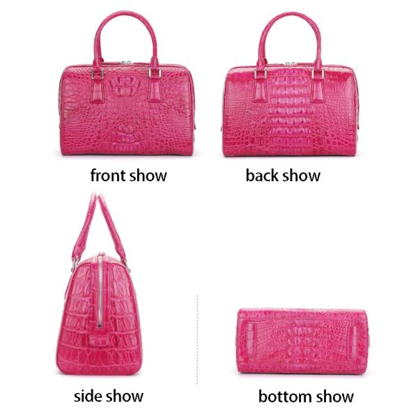 New zipper large capacity women's crocodile leather handbag for lady
