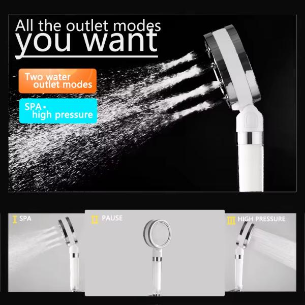 Modern Bathroom Lizhen Propeller Driven Handheld Shower Head High Pressure Water Saving
