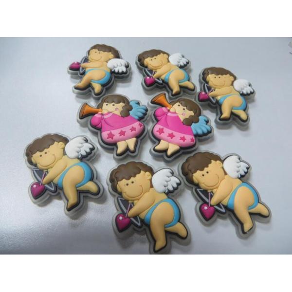 Flexible 3D Boys Girls Angel Shape PVC Fridge Magnet Sticker With Cheap Wholesale Price, For Home Decoration