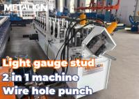 Embossing And Hydraulic Punching Drywall Steel Stud Roll Forming Machine Manual Adjustable