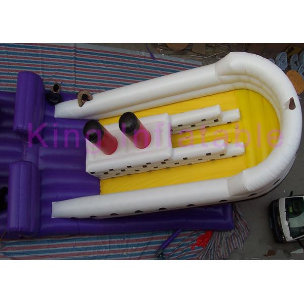 Corrediça seca inflável enorme verde do curso de obstáculo do CE com parede de escalada