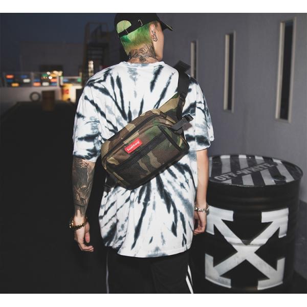 Shoulder bag men's large messenger bag students hip-hop sports personality youth riding bag