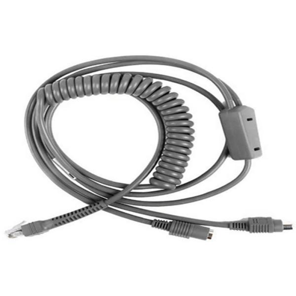 3M Coiled PS2 Keyboard Wedge Cable PU Jacket For Motorola Symbol Scanner