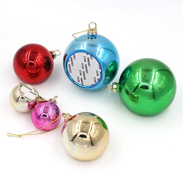 Christmas Tree Hanging Ball Custom Plastic Sublimation Christmas Balls Ornaments