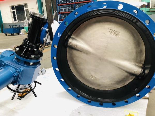 Cast Ductile Iron BS en593 ANSI DIN JIS double flanged centerline Huge Big Size Manual Wormgear Butterfly valves Price