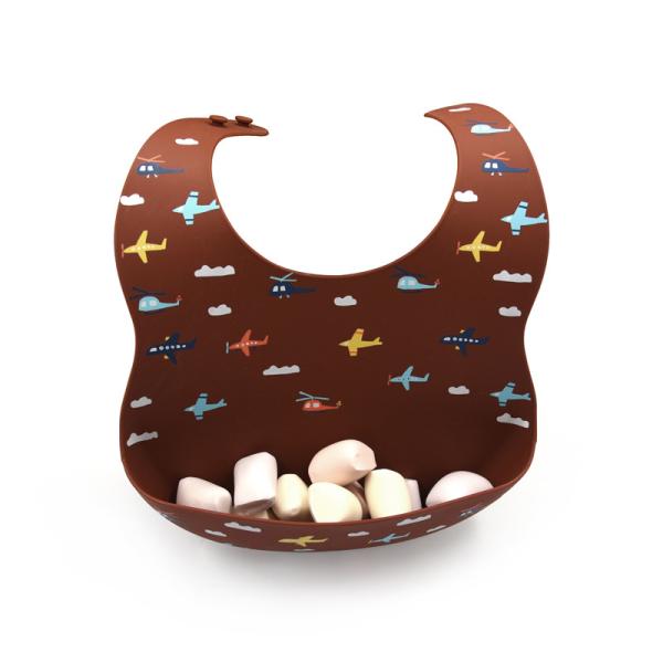Easily Wipes Clean Non Phthalate Baby Silicone Bibs BPA Free