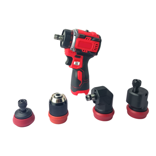 21V Lithium Brushless Cordless Drill Professional High Torque Electric Drill Tool Set with 4 Adapters and Variable Speed