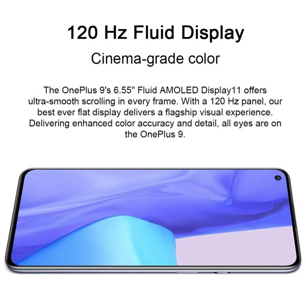 Original Global Rom OnePlus 9 5G Smartphone 6.55 Inch 120Hz AMOLED Display Snapdragon 888 4500mAh NFC OnePlus9 Mobile Ph