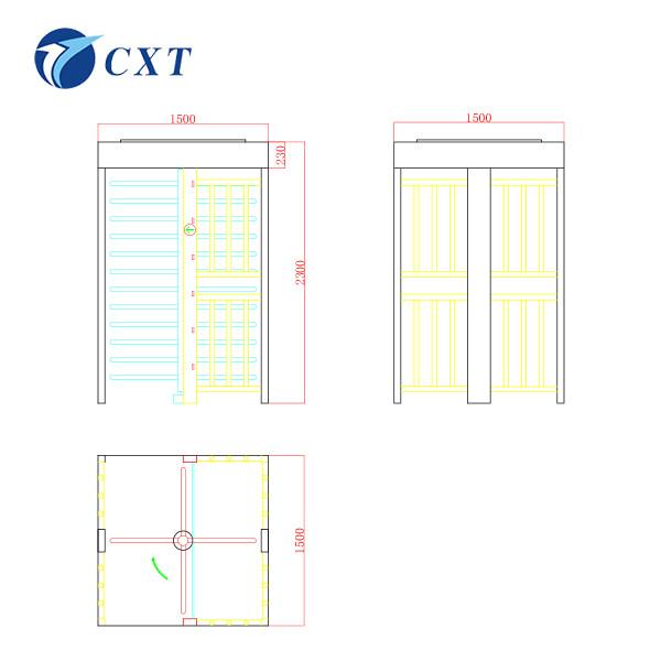 Anti Collision Full Height Turnstile 30-40 People/Min With RFID Access Control z1701b-90