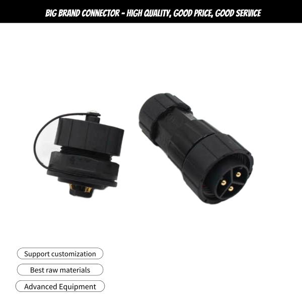 IP68 PV Connector 3 Pin Waterproof Circular Connector For Photovoltaic System
