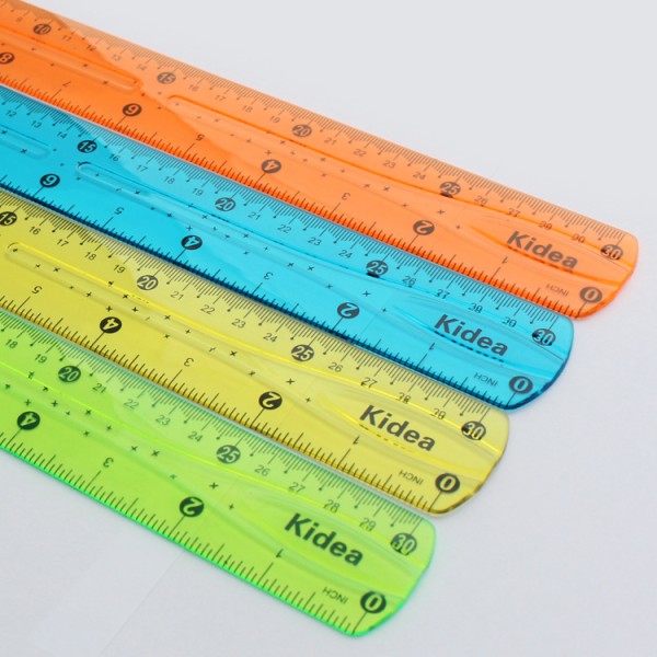 factory price cheap flexy ruler 30cm assorted color 12 inch flexible pvc ruler