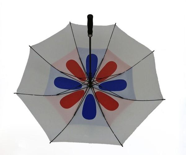 black white red blue Custom Logo Golf Vented Umbrella Compact With Straight Black EVA Handle
