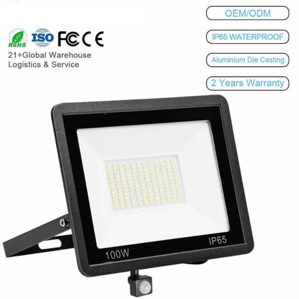 High Power 50W 100W IP65 LED Flood Light for Outdoor Stadium Lighting Wireless Color White