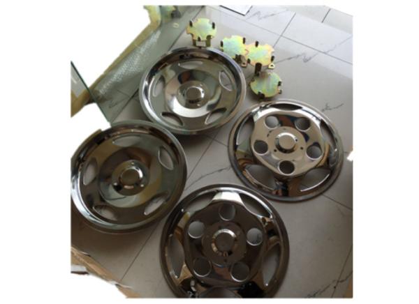 17 / 17.5 Inch Bus Wheel Cap , Stainless Steel Wheel Simulators 1 Mm Thickness