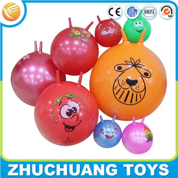 wholesale personalized bulk cheap custom printed bouncy balls with handle