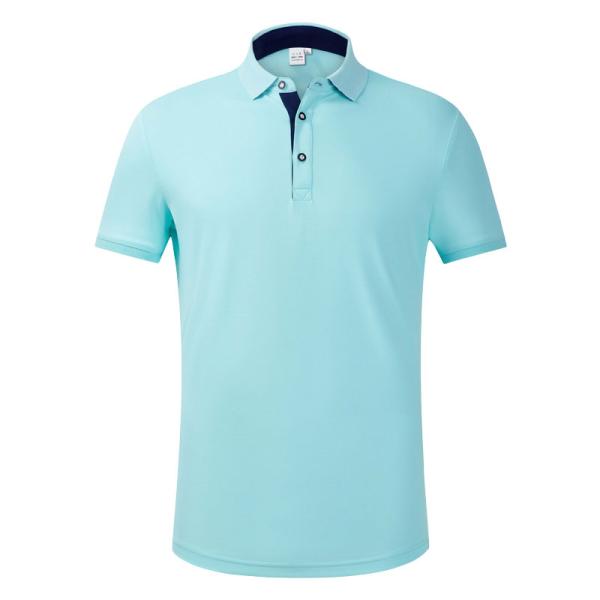 No Pilling Short Sleeve T Shirt SGS Mens Plain Polo Shirts Breathable