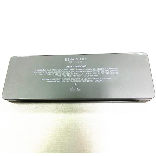 Fancy Triangular Embossing Logo Rectangle Cosmetic Metal tin box with Mirror