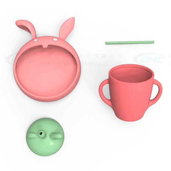 MHC Starter 6-12 Months Rabbit Baby Feeding Set Non Silicone Bpa Free Non Toxic Toys
