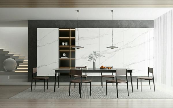Carrara W.A 0,5% Carreaux de sol extérieurs antiques pour la rénovation 900x1800x9mm ISO9001 Carreaux de porcelaine vernis poli pour le balcon du centre commercial