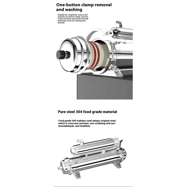 Kitchen Tap Ultrafiltration UV Water Filters Stainless Steel material 1000L/H
