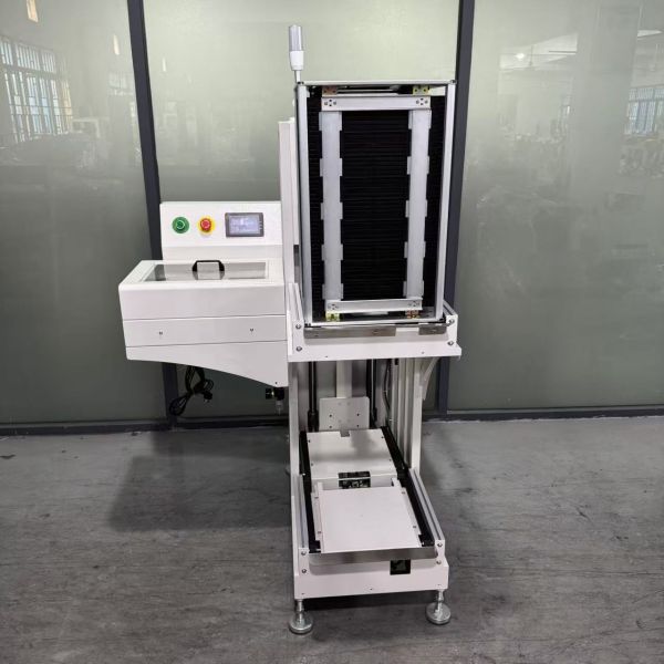 250L Frame-Type Automatic PCB Loading Machine with 50-250mm PCB Width, Compact Design, and 900±50mm Conveying Height