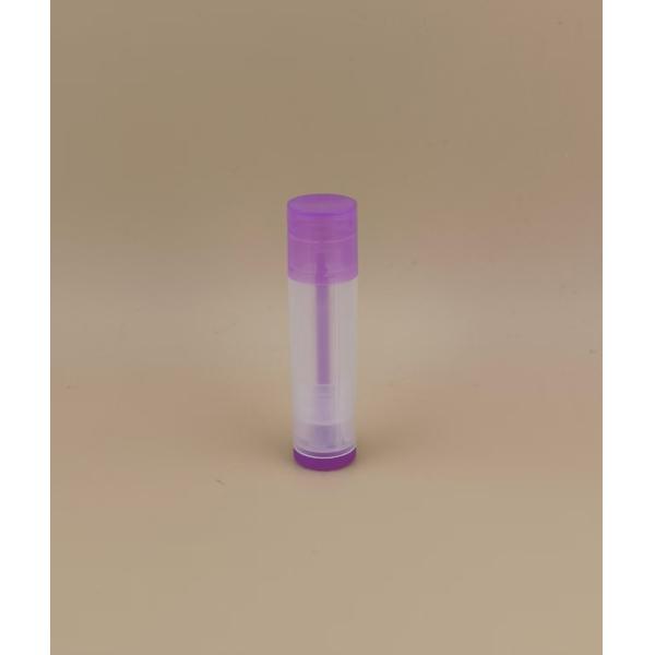 Lipsticks Small Smooth Clear Lip Balm Packaging with Purple Lid and Certification
