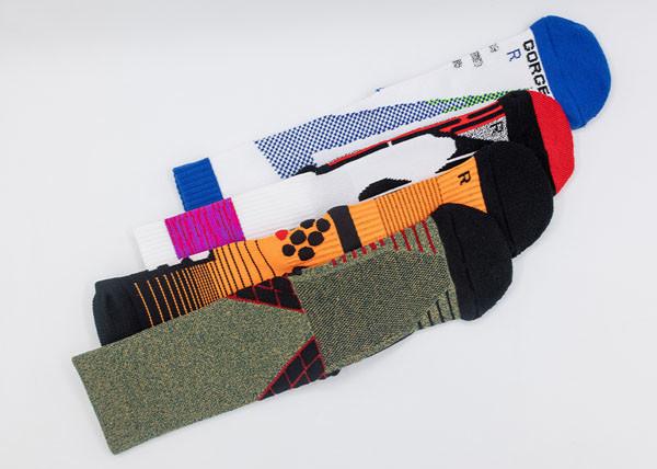 Colorful Thick Youth Boys Basketball Socks With Nylon / Spandex Material
