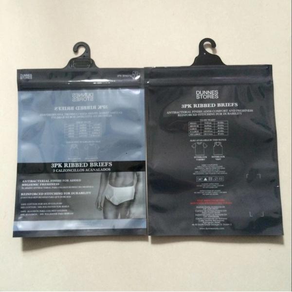 60 Mircon OPP PET Poly Hanger Bag With Plastic Hook