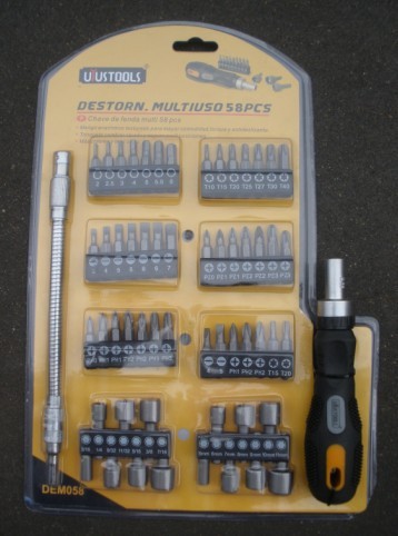 58 pcs screwdriver tool set ,with 40 pcs bits