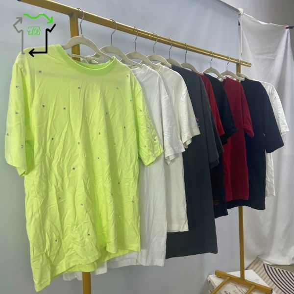 95% Clean Used Short Sleeve Women Men 2nd Hand Casual T Shirt A Grade