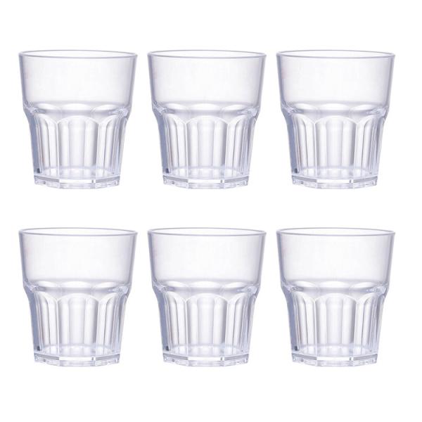 OEM Transparent San Plastic Whisky Glasses Customized Logo Color