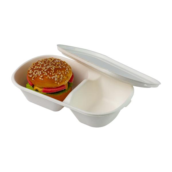 Recipiente de alimento afastado biodegradável da caixa do empacotamento de alimento do bagaço da cana-de-açúcar