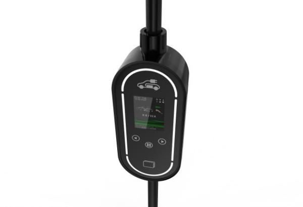 New Portable EV Charger with 2.4 Inch Screen APP Bluetooth WIFI RFID Card Intelligent Car Charger