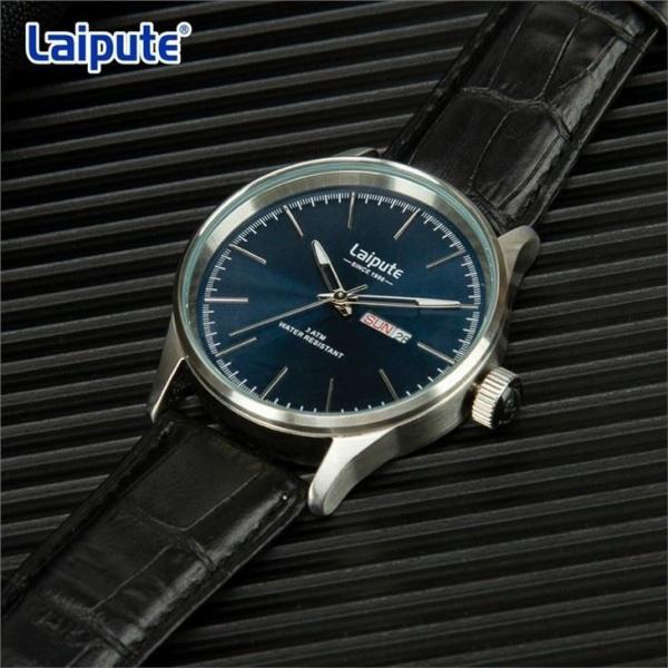 Pantone Colors Mens Chronograph Watches Leather Strap Calendar Watch